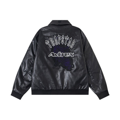 Trapstar x Avirex Leather Jacket