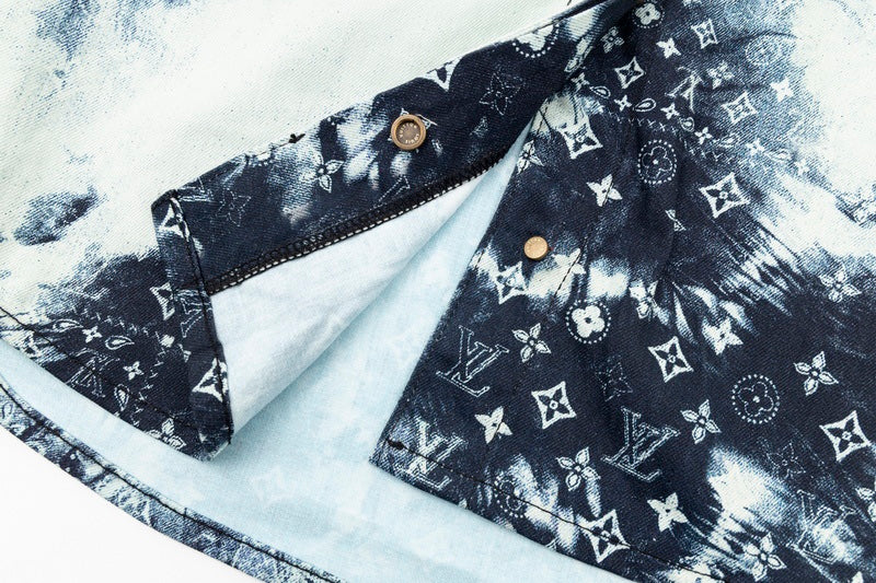 Louis Vuitton Monogram Bandana Short-Sleeved Denim Shirt