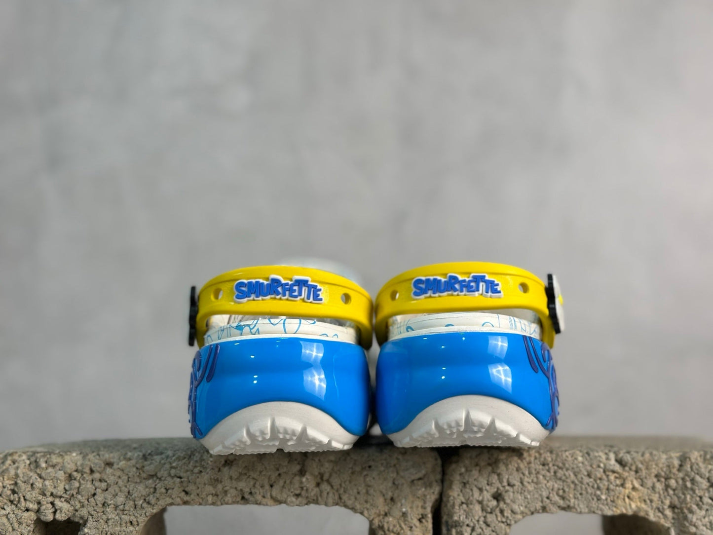 Zueco de plataforma Smurfs de Crocs