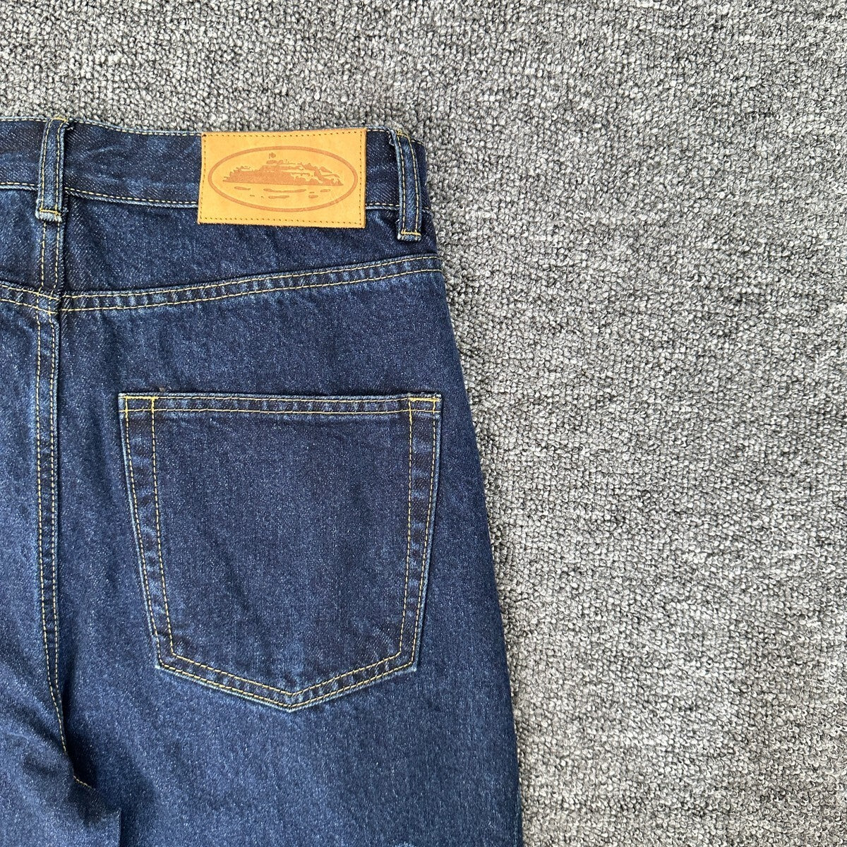 Corteiz Calça Jeans Blue Dark