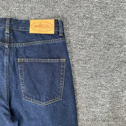 Corteiz Calça Jeans Blue Dark