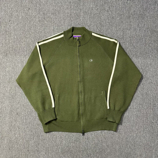 Corteiz Cream Knit Zip Up Fleece