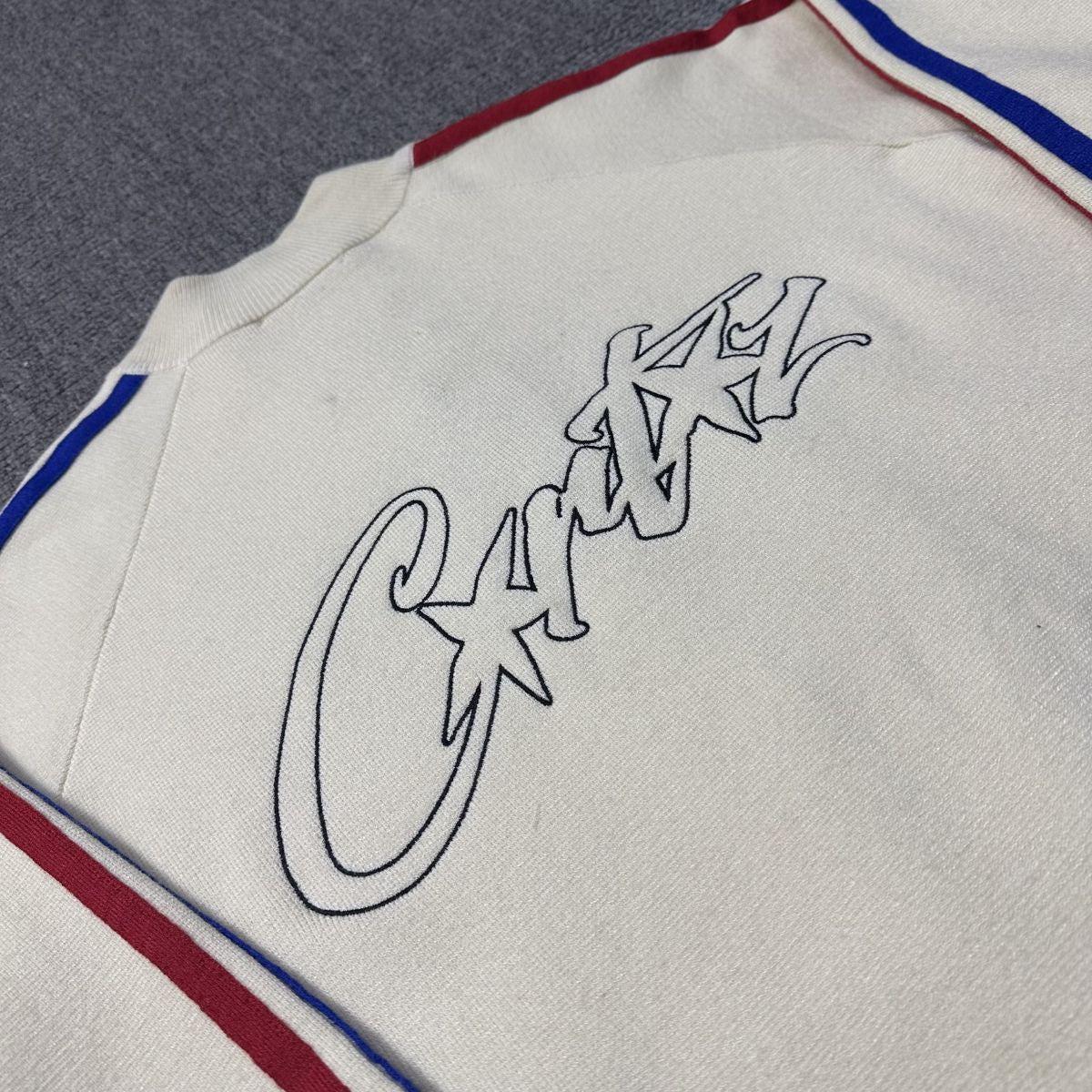 Corteiz Cream Knit Zip Up Fleece