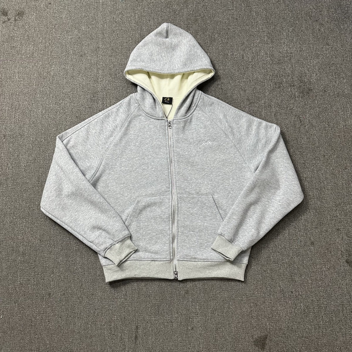 Corteiz HMP Thermal Zip Up Gray Hoodie