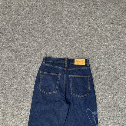 Corteiz Calça Jeans Blue Dark