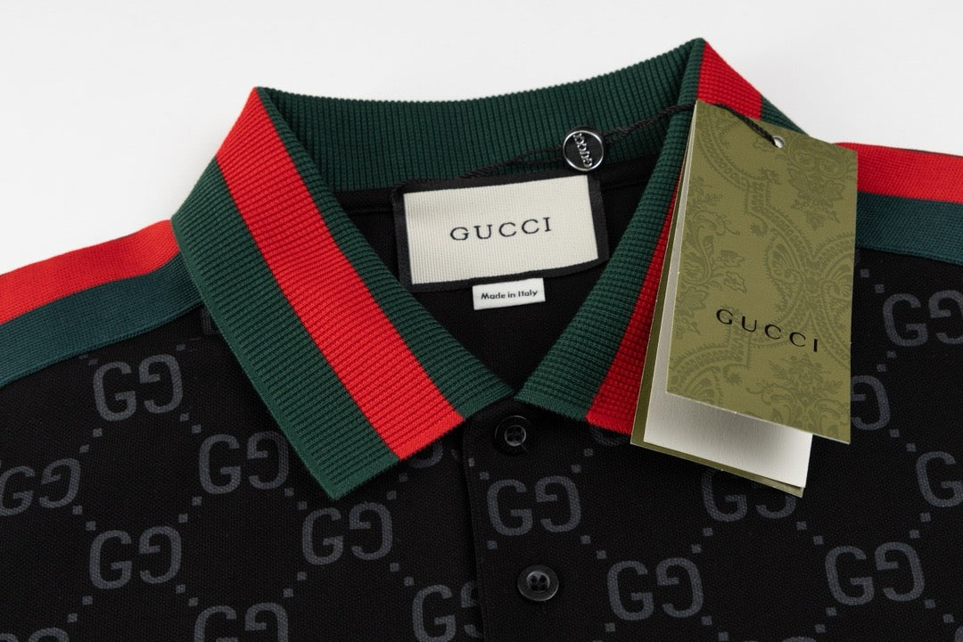 Polo Gucci in Cotone Nero
