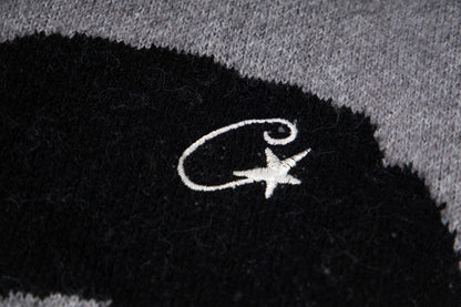 Corteiz Mohair Fuzzy Collar Sweater