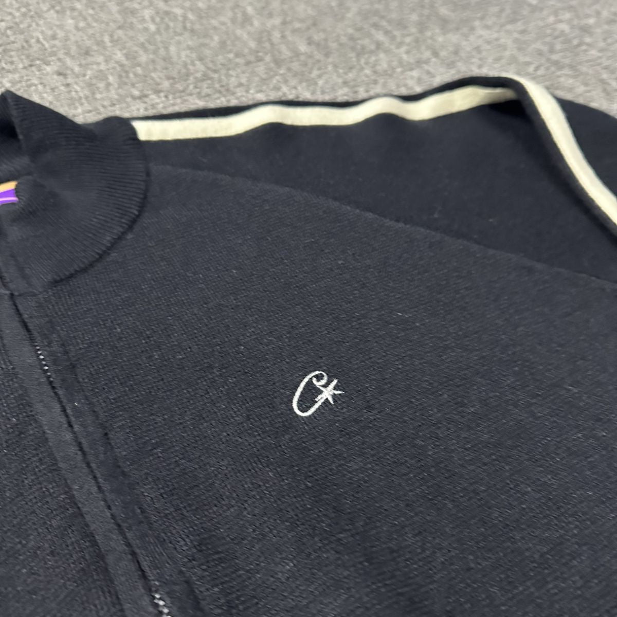 Corteiz Cream Knit Zip Up Fleece