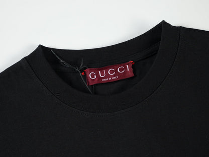 Gucci Cotton jersey T-shirt with embroidery in black