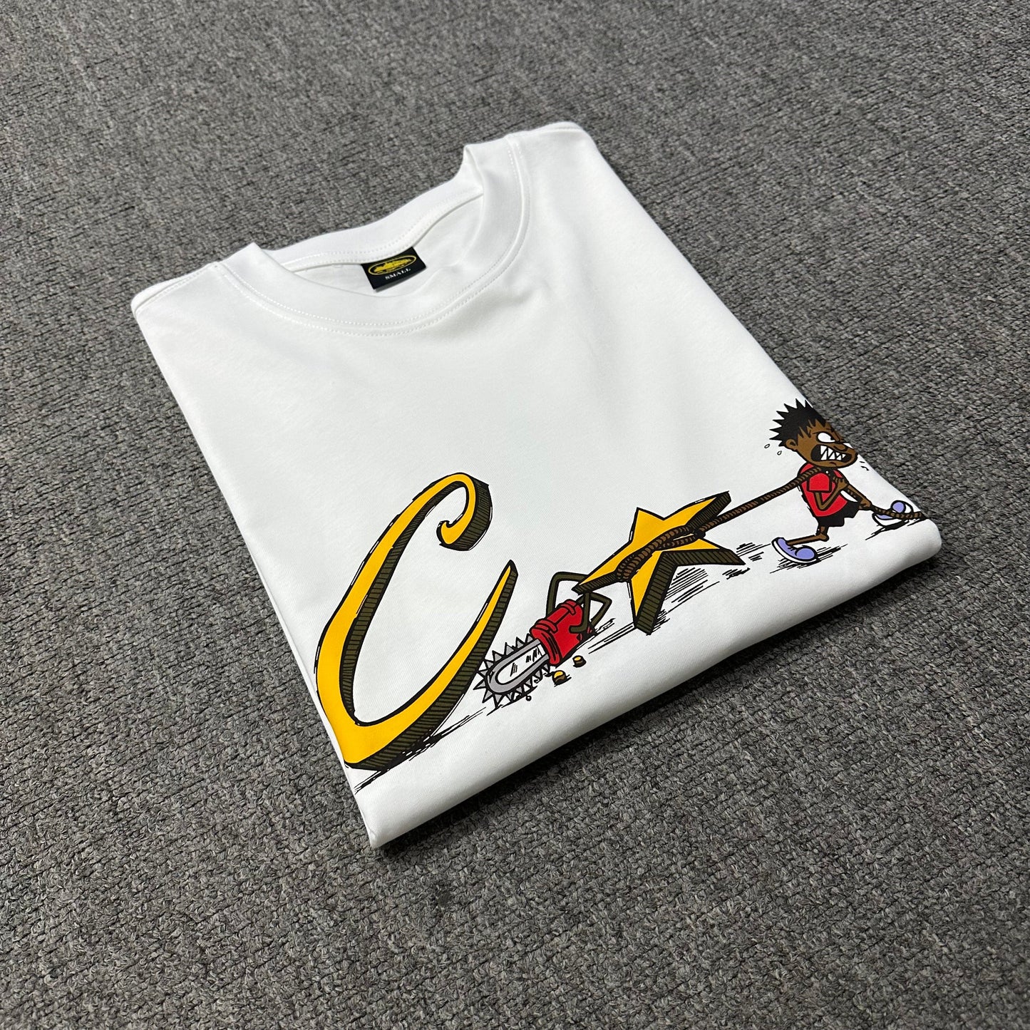 Corteiz Chainsaw Tee White