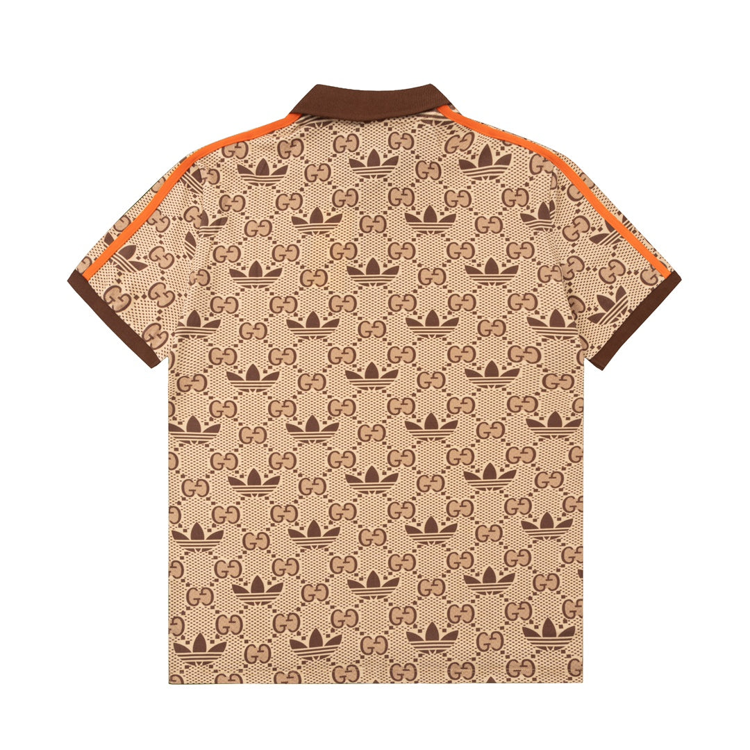 Gucci Trefoil Polo Shirt Beige