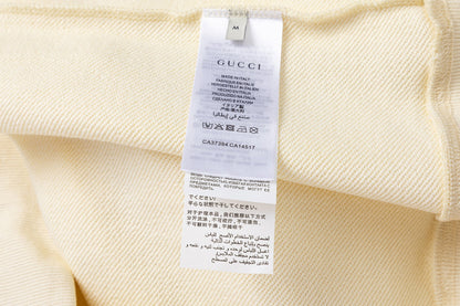 White Cotton With Gucci Blade Print