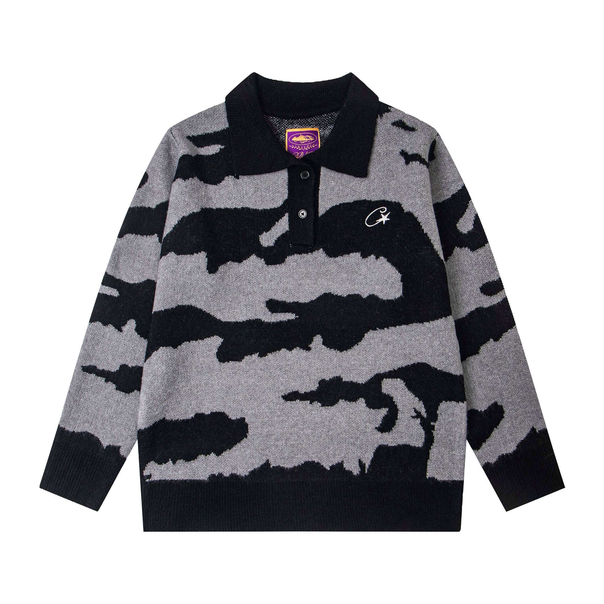 Corteiz Mohair Fuzzy Collar Sweater