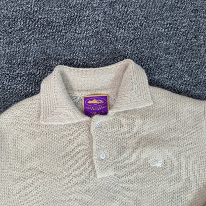 Corteiz Mohair Fuzzy Collar Sweater Cream