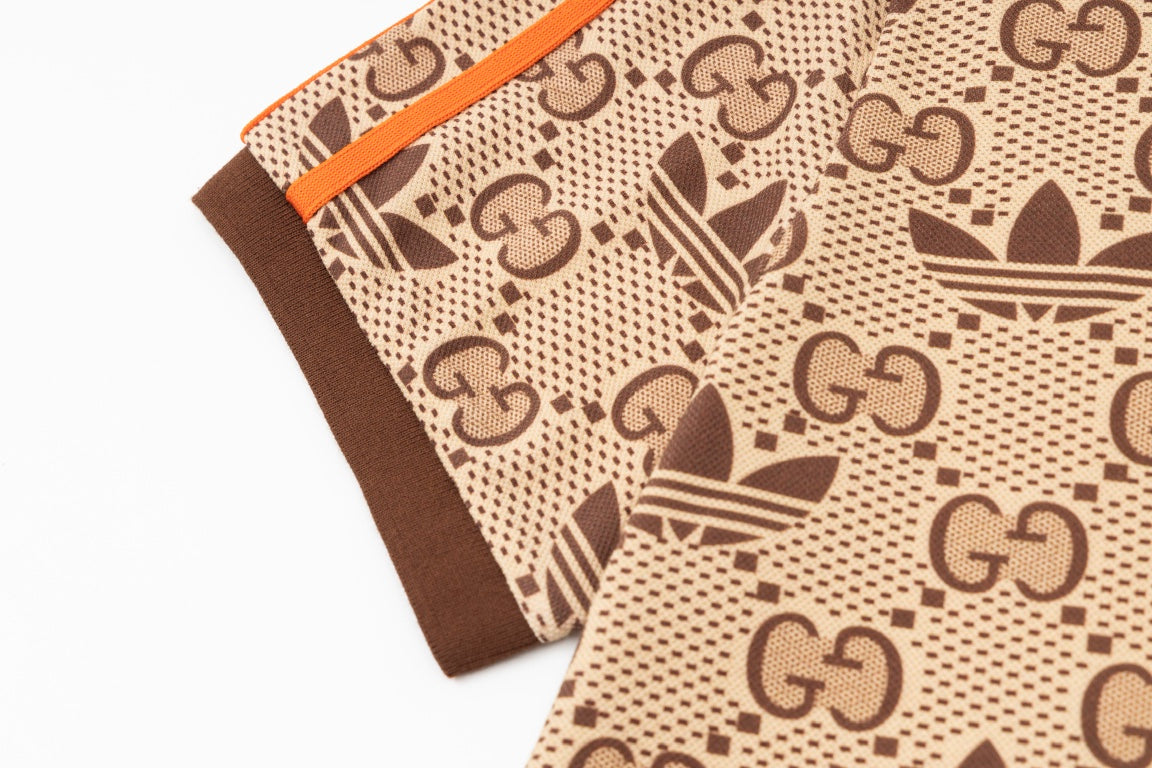 Gucci Trefoil Polo Shirt Beige