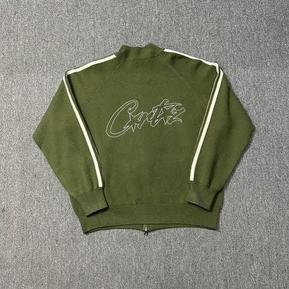 Corteiz Cream Knit Zip Up Fleece