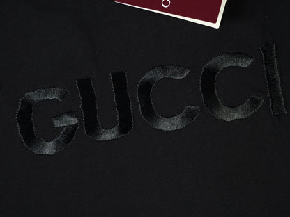 Gucci Cotton jersey T-shirt with embroidery in black