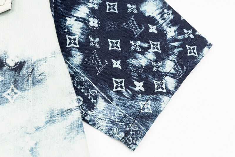 Louis Vuitton Monogram Bandana Short-Sleeved Denim Shirt