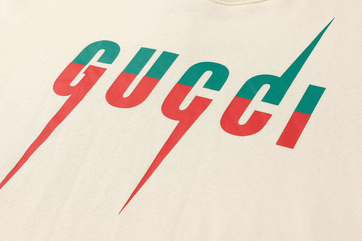 White Cotton With Gucci Blade Print