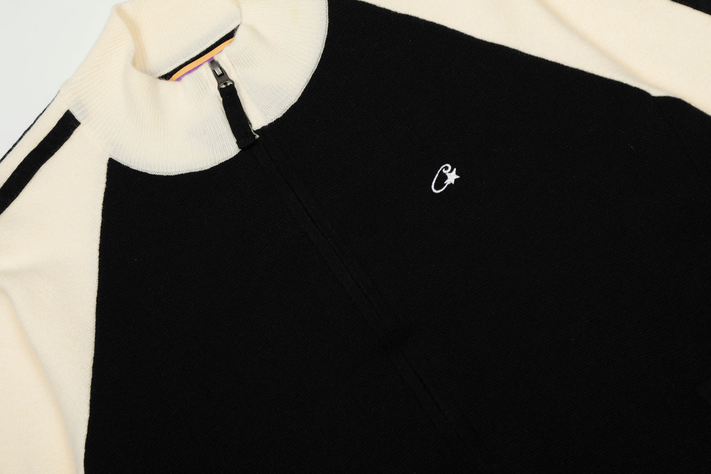 Corteiz Cream Knit Zip Up Fleece