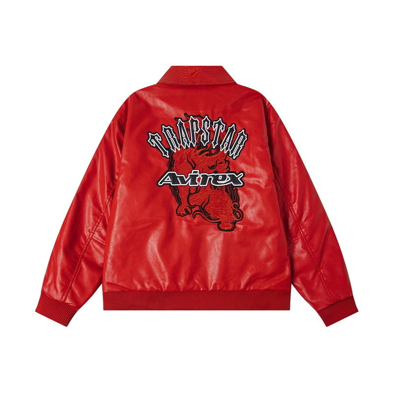 Trapstar x Avirex Leather Jacket