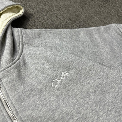 Corteiz HMP Thermal Zip Up Gray Hoodie