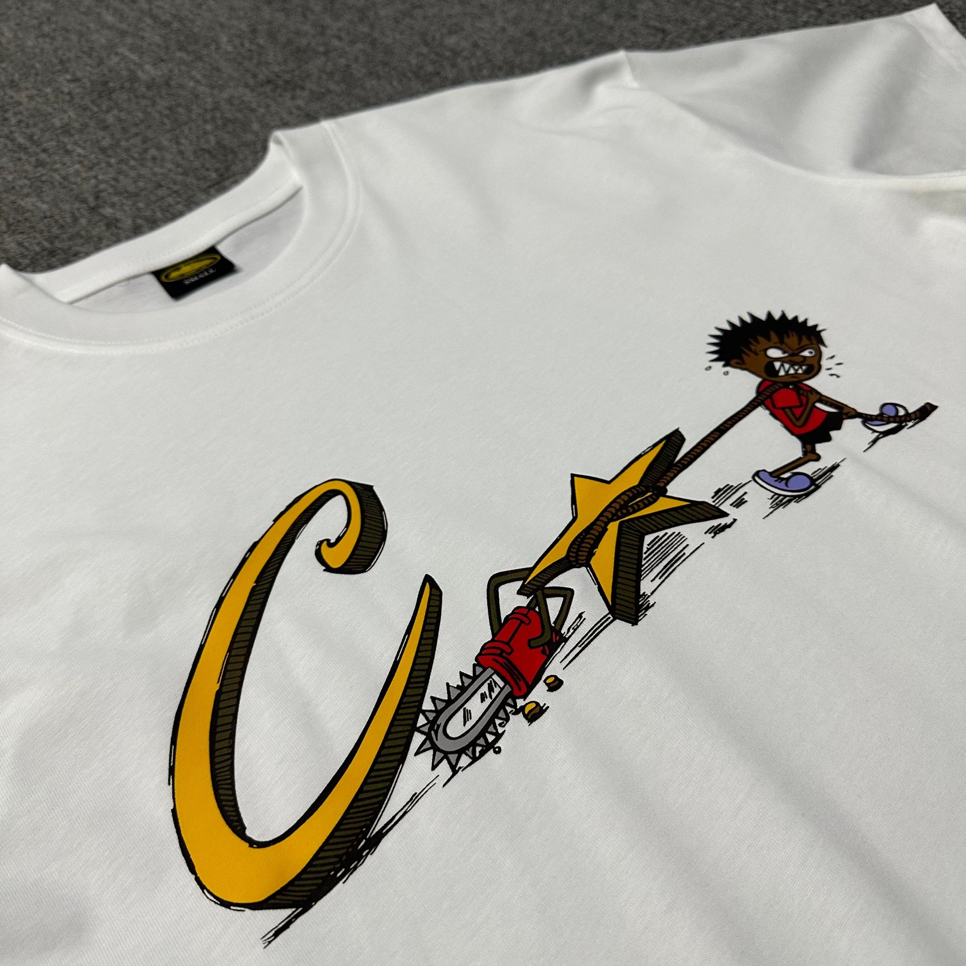 Corteiz Chainsaw Tee White
