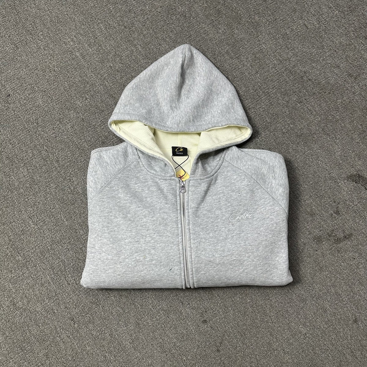 Corteiz HMP Thermal Zip Up Gray Hoodie