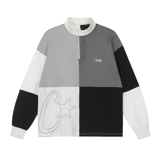 Corteiz Greyscale Rugby Sweatshirt