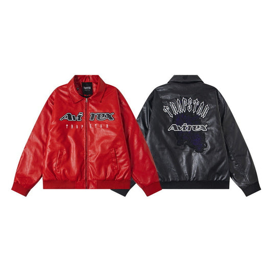 Trapstar x Avirex Leather Jacket