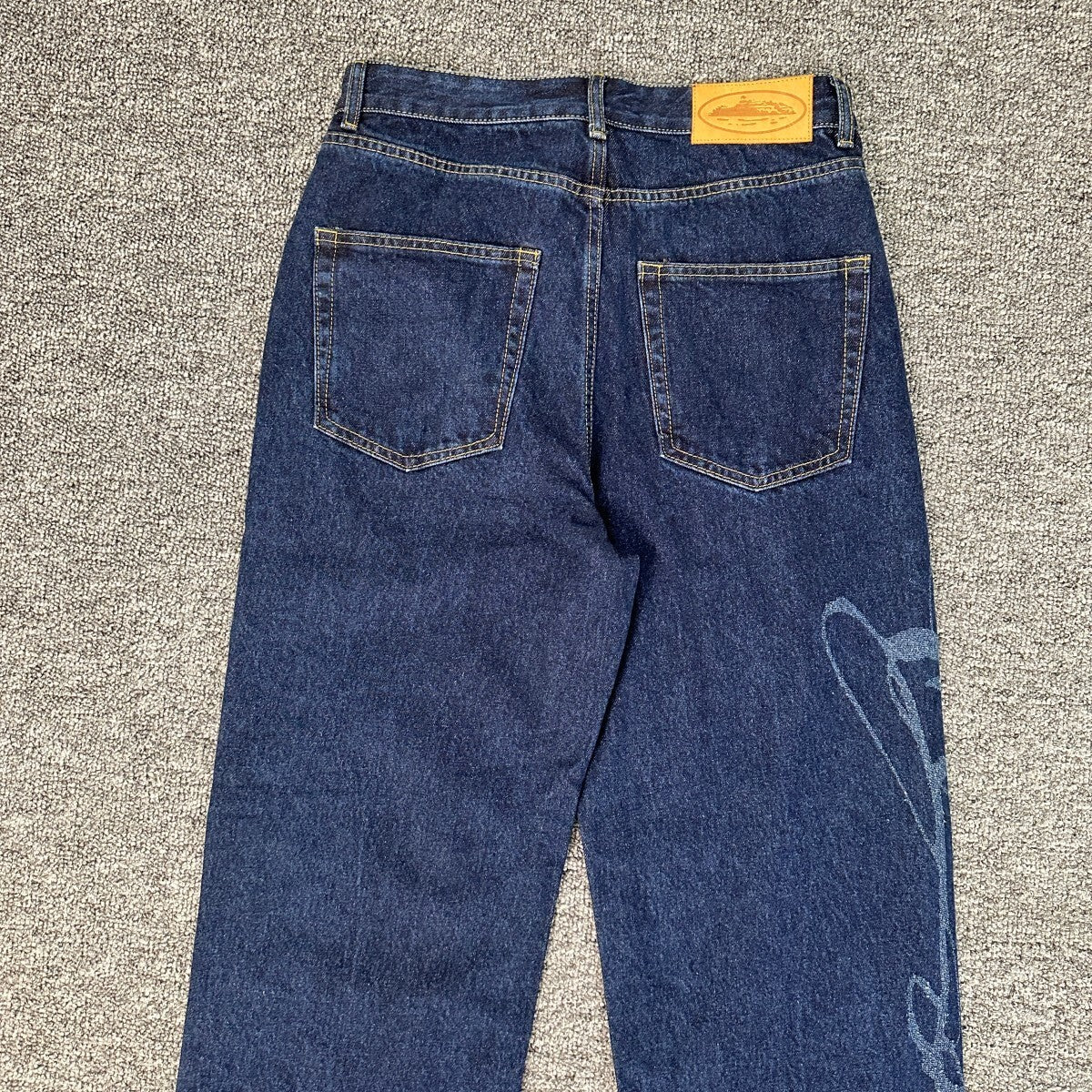 Corteiz Calça Jeans Blue Dark
