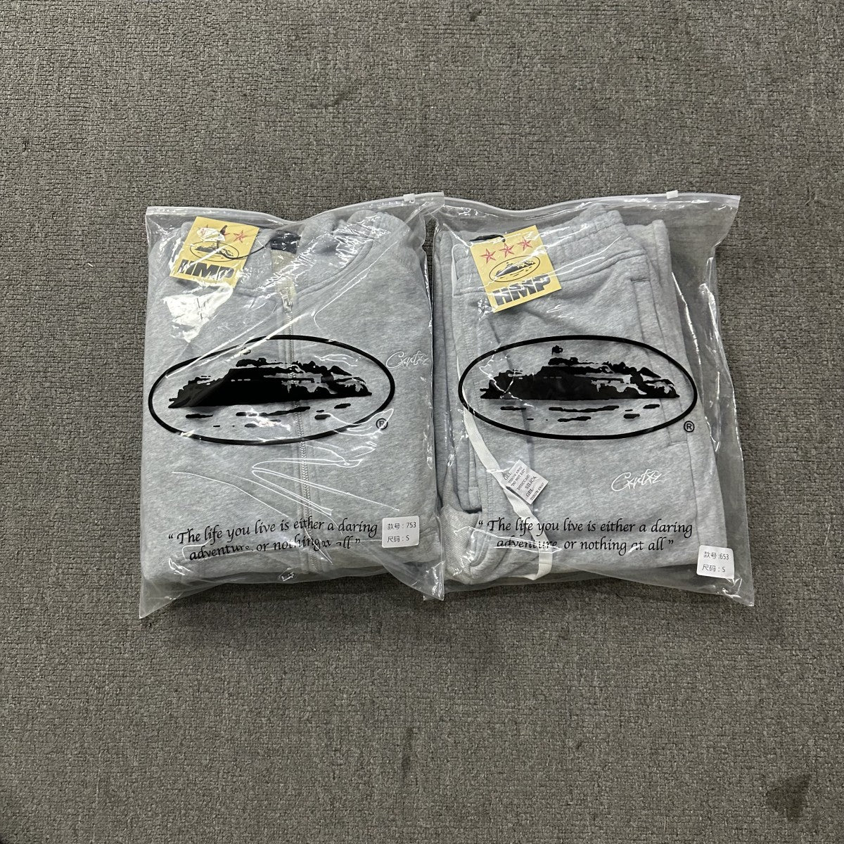 Corteiz HMP Thermal Zip Up Gray Hoodie