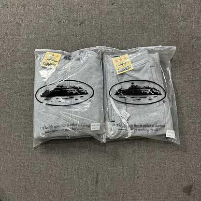 Corteiz HMP Thermal Zip Up Gray Hoodie