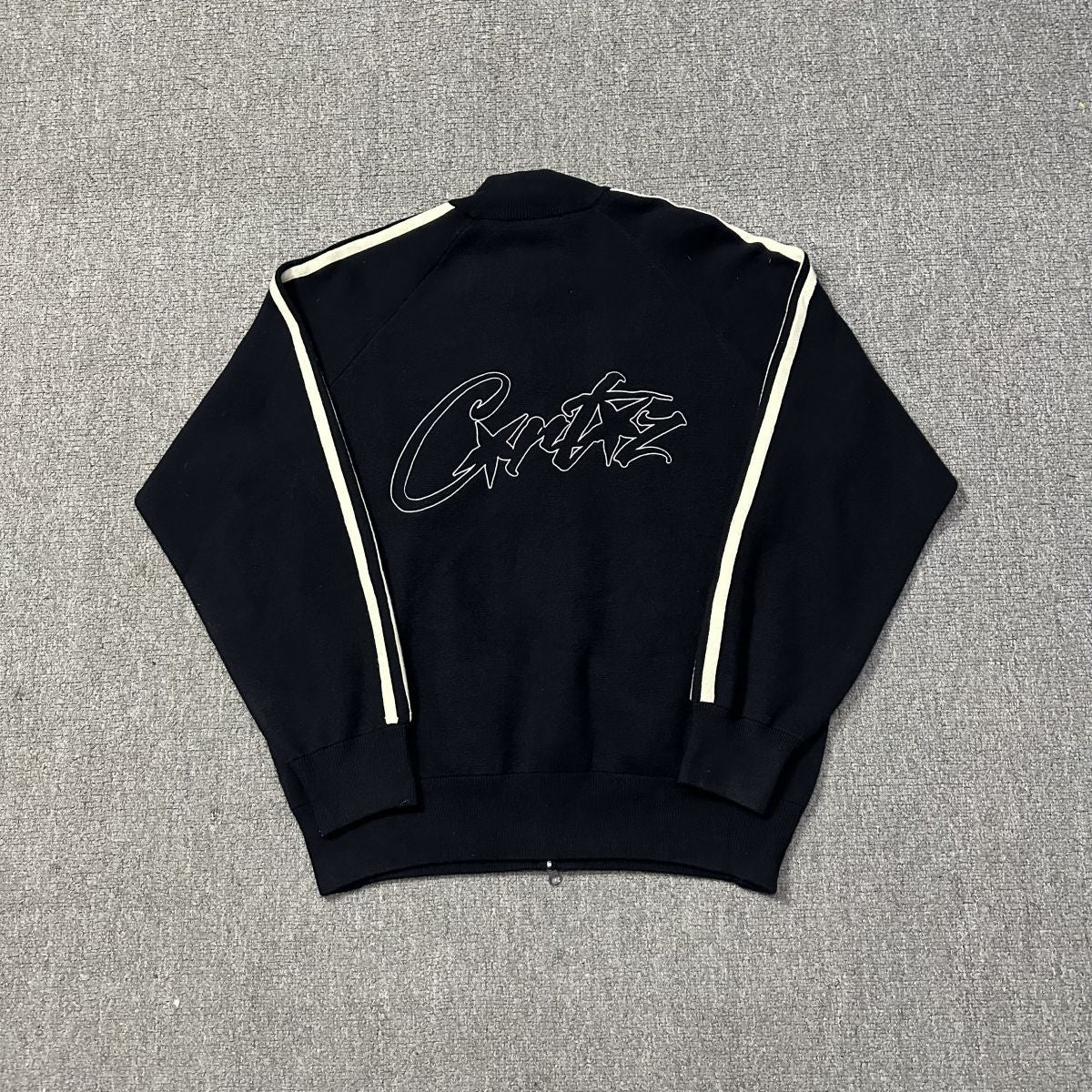 Corteiz Cream Knit Zip Up Fleece