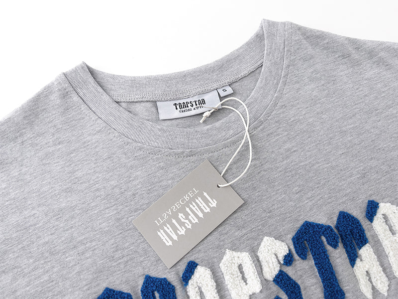 Trapstar Chenille Short Set Grey/Blue