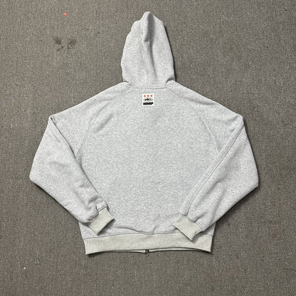 Corteiz HMP Thermal Zip Up Gray Hoodie