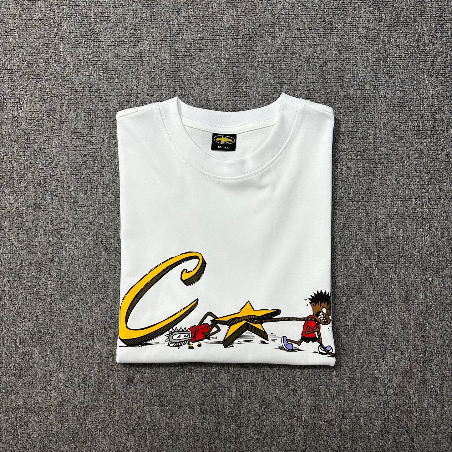 Corteiz Chainsaw Tee White