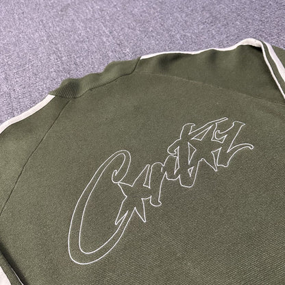 Corteiz Cream Knit Zip Up Fleece