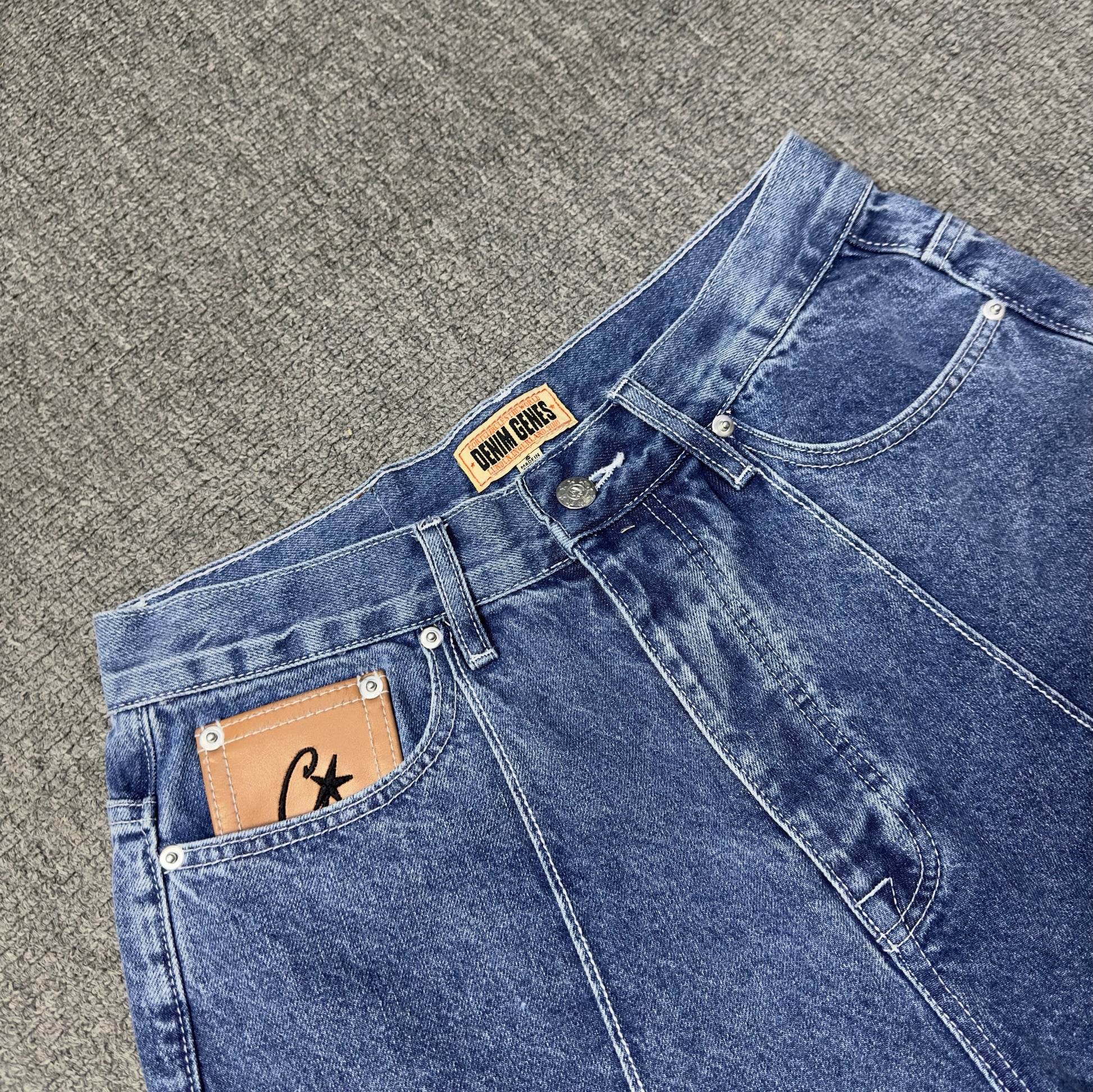 Short Corteiz in Denim Jeans