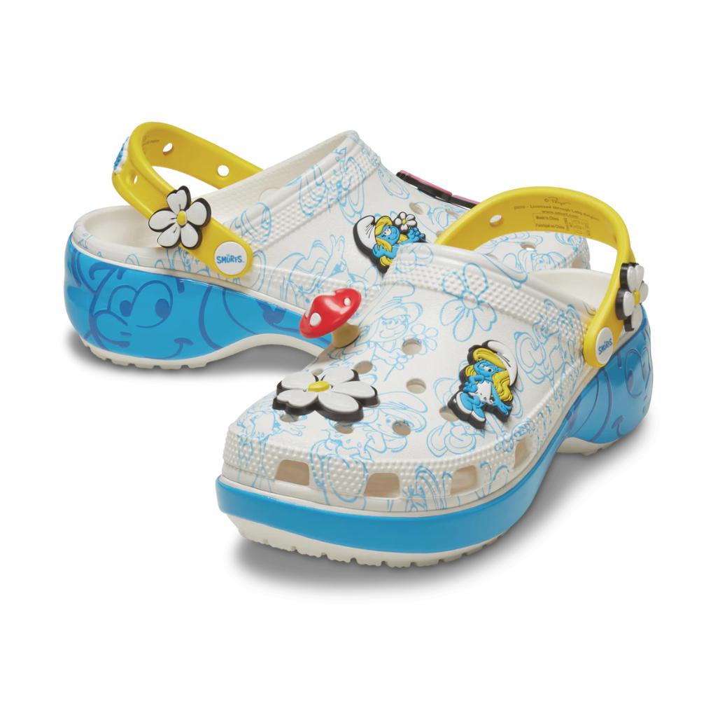 Zueco de plataforma Smurfs de Crocs