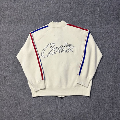 Corteiz Cream Knit Zip Up Fleece