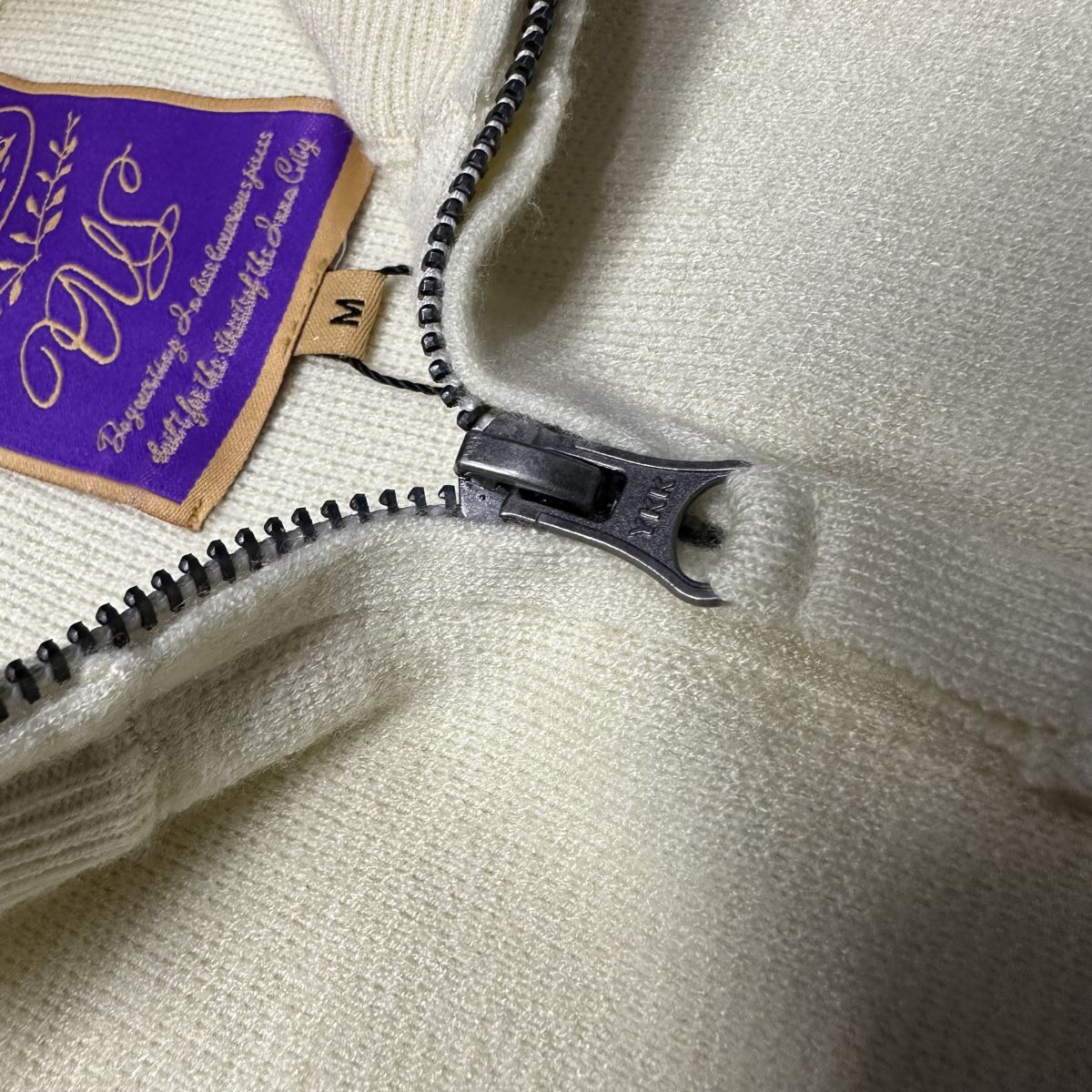 Corteiz Cream Knit Zip Up Fleece