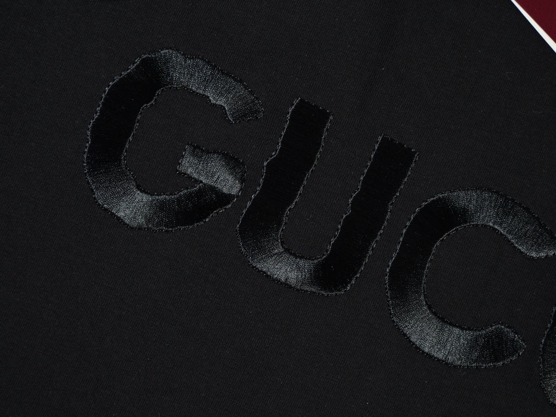 Gucci Cotton jersey T-shirt with embroidery in black