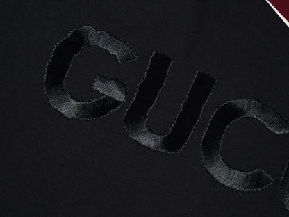 Gucci Cotton jersey T-shirt with embroidery in black