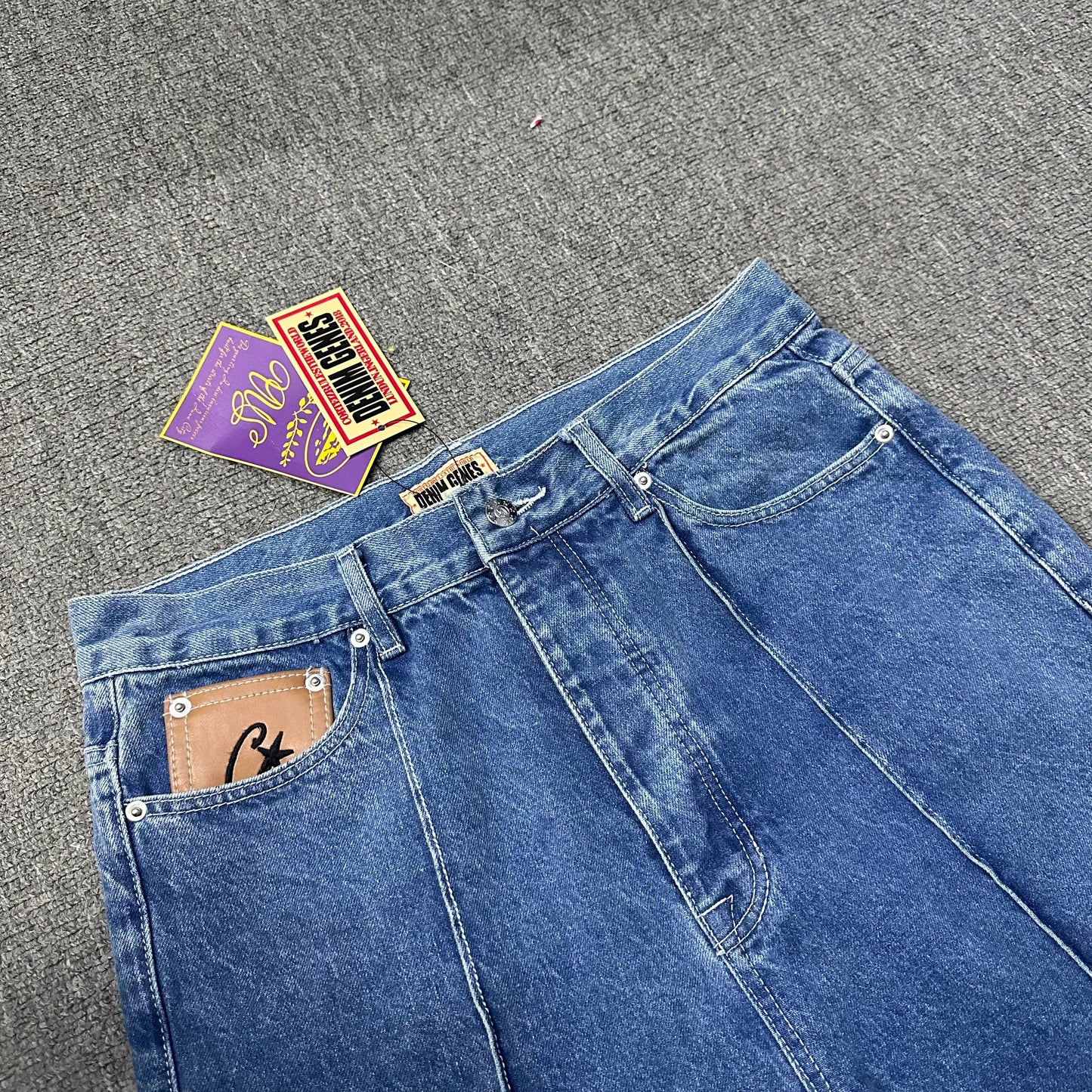 Short Corteiz in Denim Jeans