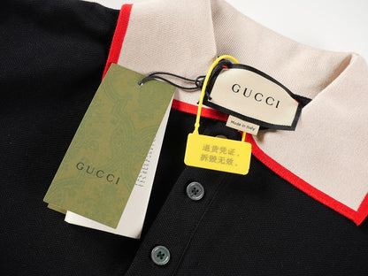 Polo Gucci in Cotone Nero