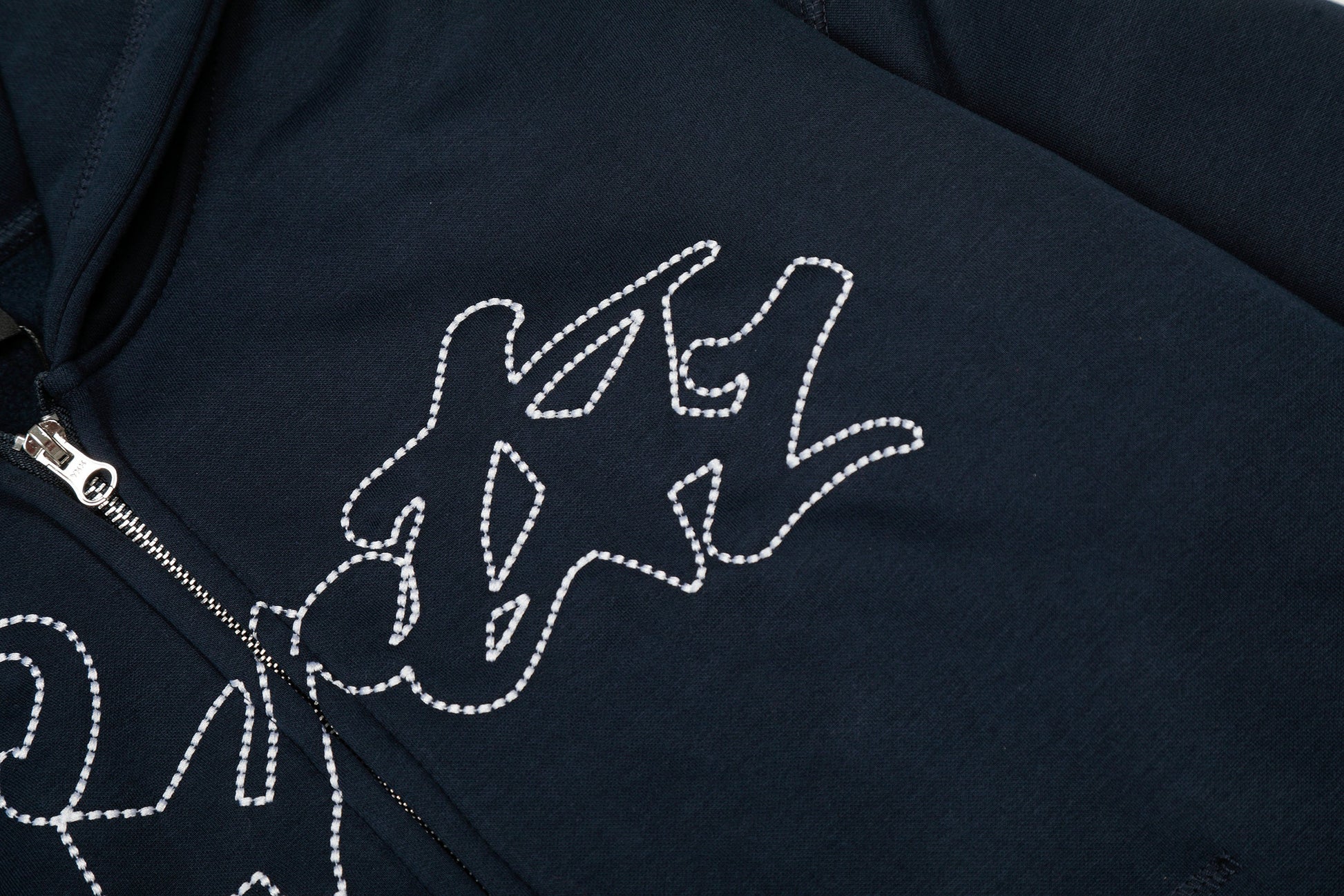 Corteiz Thick Stitch AlLStarz Zip Hoodie