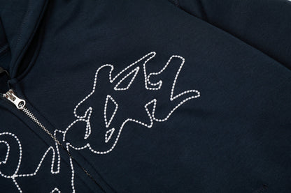 Corteiz Thick Stitch AlLStarz Zip Hoodie