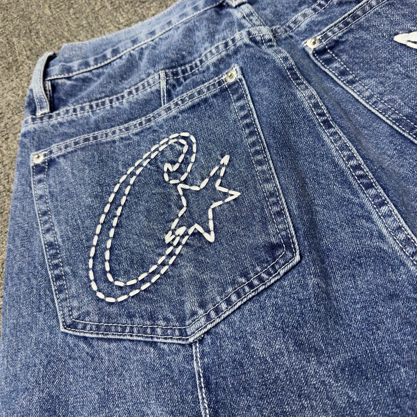 Short Corteiz in Denim Jeans