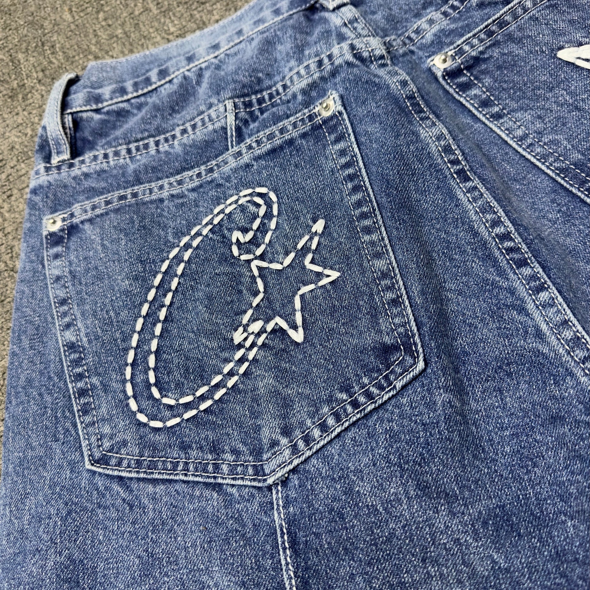 Short Corteiz in Denim Jeans
